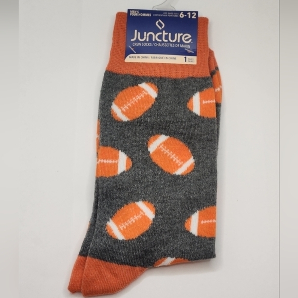 Football Season Inspired Socks Hot Dogs Chips, and Football Mens 6-12 - Picture 8 of 8